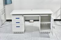 Bureau de travail avec 3 tiroirs, grand espace de rangement, structure en métal