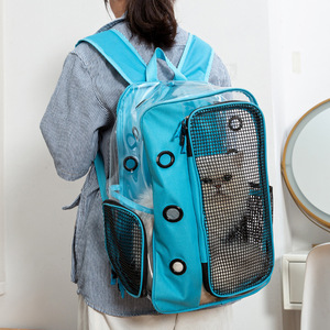 Pet bag PVC <b>backpack</b>, <b>cat</b> supplies, space capsule dog <b>backpack</b>, portable style, large capacity, hand-held - Product Image 3