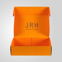 Prix d'usine Boîte postale orange de luxe Boîte de papier ondulé de haute qualité Boîte cadeau personnalisée Facile à plier Enveloppe écologique