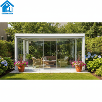 Sweet Home Maßgefertigte Aluminium Motorisierte Bogenförmige Lamellenpergola Wasserdichtes Dach Outdoor Garten Pavillon Gartenlaube