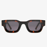 Nouveau rétro à la mode Style hip-hop lunettes de soleil personnalisées unisexe épais acétate petites montures haute qualité Cr39 lentille noir lunettes de soleil