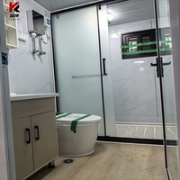 Maison conteneur préfabriquée détachable à double aile extensible, 2-3 chambres, 20 pieds 40 pieds, villa mobile de luxe avec cuisine