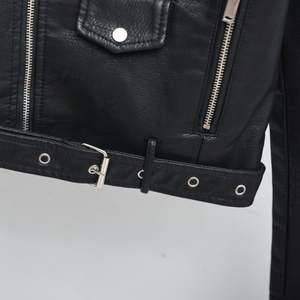 แจ็คเก็ตมอเตอร์ไซค์ผู้หญิง รุ่นลำลอง สำหรับฤดูใบไม้ร่วง ฤดูหนาว  วัสดุ PU ระบายอากาศได้ดี ไซส์ใหญ่ สีดำ ราคาประหยัด - Product Image 5