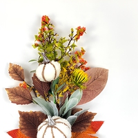 Tige florale artificielle faite à la main en feuille d'érable pour couronne d'automne, décoration de Thanksgiving, fleurs en soie en gros