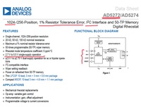 Module de potentiomètre numérique AD5272, 20K 50K 100K Ohm, 1024 étapes, résistance programmable à canal unique I2C réglable