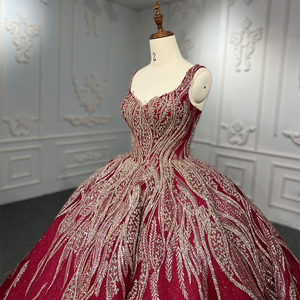 9935 High Quality High Waist Banquet Host Evening Party Dresses <b>Red</b> Formal Gown for Women - Product Image 5
