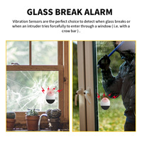 Capteur d'alarme de porte de sécurité domestique antivol alarme personnelle 2022 dB capteur de Vibration de porte de fenêtre sans fil alarme 130