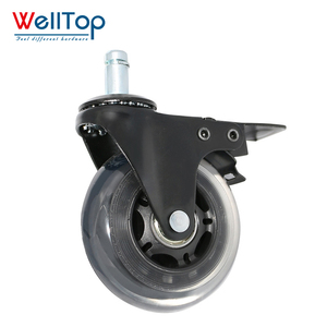 Produk baru aksesoris furnitur perangkat keras 2 2.5 3 inci PU roda Kastor putar Kursi roda kastor roda untuk furnitur - Product Image 4