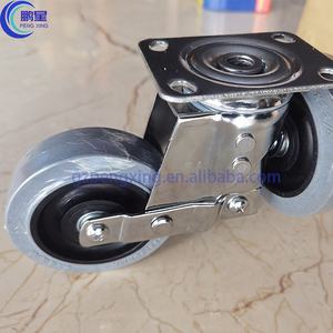 4 Zoll Dämpfung Universal <span class=keywords><strong>ESD</strong></span> grau Gummi Wheel <span class=keywords><strong>Caster</strong></span> Stoß dämpfend drehbar Heavy Duty Spring <span class=keywords><strong>Caster</strong></span> Damping <span class=keywords><strong>Caster</strong></span> Stoßfest - Product Image 3