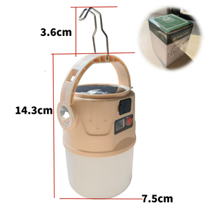 YIHAN LED Outdoor Aluminum Lantern 5000K COB IP65 Remote Control Dimmable Garden Lighting 14.3cm <b>Portable</b> Solar Light CE - Product Image 1