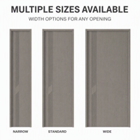 Porte intérieure moderne en PVC beige-gris à panneau rainuré avec détail en parallélogramme diagonal pour chambre d'appartement