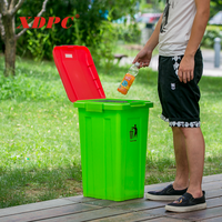 Poubelle en plastique certifié ce, 50l, différentes tailles de déchets