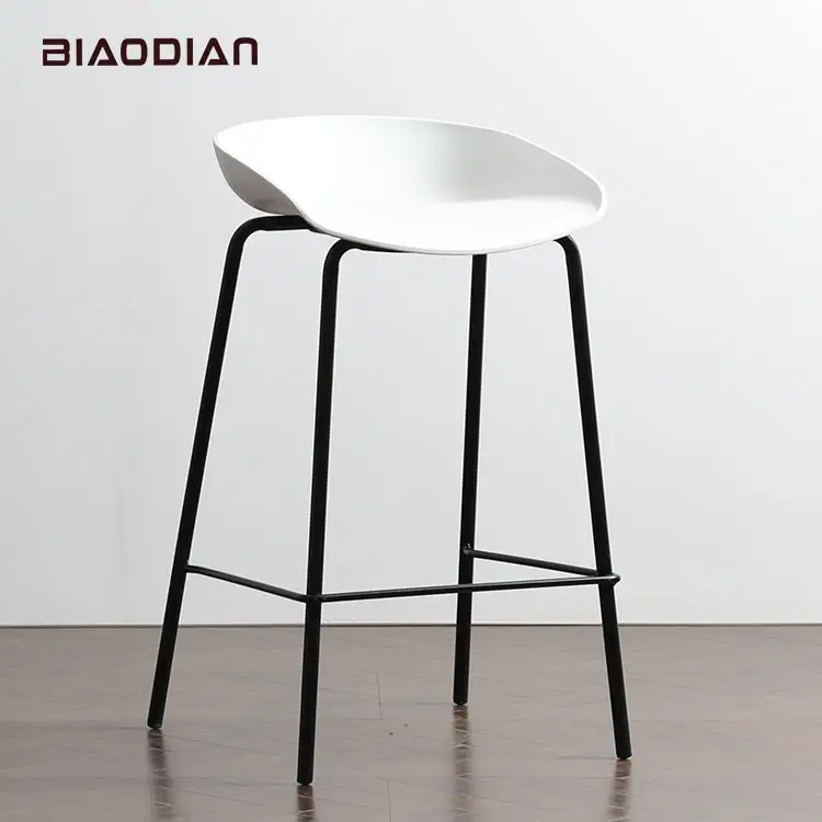 modern furniture sillas para plastic seat high tabouret metal bar chair stool