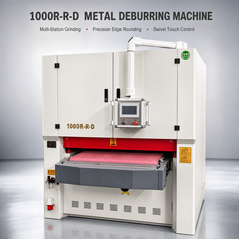 Automatic 55kW Sheet Metal Deburring Machine Belt and Brush Edge ...