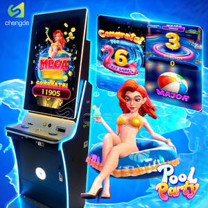 Máquina de Juegos de Interior con Monedas, Operada con Llave, Pantalla Curva de 43 Pulgadas, Versión Nueva, de Alta Gama, Party Link 6 en 1 - Product Image 6