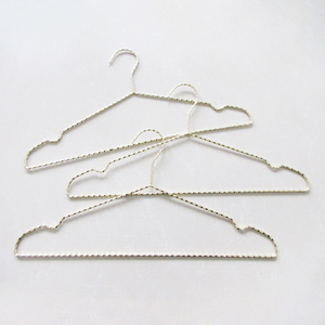 Shiny 400mm Gold Retail Boutique Dress Suit Display Gold Plated Metal Wire Clothes <b>Hanger</b> - Product Image 4
