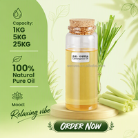 Huile essentielle naturelle de citronnelle, extrait botanique de citral, ingrédient de parfum, cosmétique, aromathérapie, approvisionnement en vrac