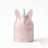 Pochette à bec verseur refermable de 100 ml de qualité alimentaire avec support vertical pour l'emballage de boissons liquides, imprimée en héliogravure, en matériau PET/PE