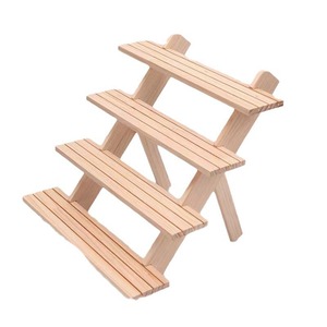 Solid wood trapezoidal earring holder, card holder, figurine storage display <b>stand</b>, jewelry ornaments, stall storage, Nordic - Product Image 2