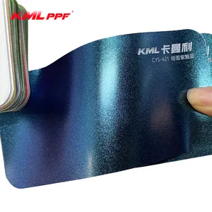 Vinilo Adhesivo para Automóviles Color Azul Camaleón Mate Morado, con Efecto Burbuja Libre - Product Image 1
