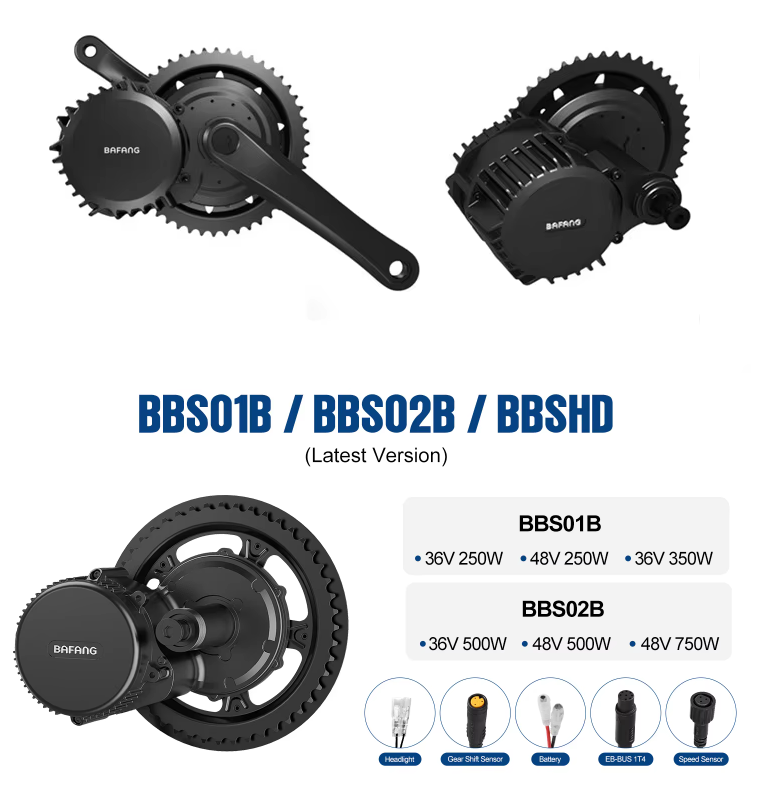 Kit Moteur Central BAFANG BBS02B 250W à 1000W Avec Batterie Et écran Au Choix – Conversion VTT électrique En Un Clin D’œil