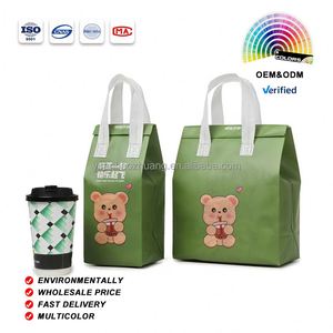 Sac isotherme personnalisable en PP non tissé épaissi et recyclable avec feuille d'aluminium, jetable, pour café à emporter (usage commercial) - Product Image 1