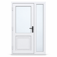 Porte commerciale en PVC pour projets, système de porte en PVC, conception à charnières personnalisée pour la construction d'appartements et de villas