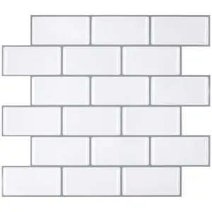 3D Vinyl Brick Subway Fliesen Peel and Stick Selbst klebende Wandt attoo Aufkleber DIY Küche Badezimmer Home Decor