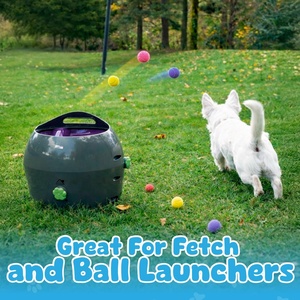 Balles de tennis colorées et résistantes pour animaux de compagnie, en caoutchouc durable, interactives et couineuses, pour l'entraînement et le jeu de rapport du chien, faciles à attraper - Product Image 3