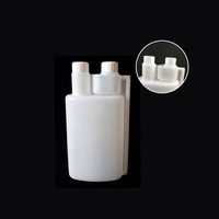 Flacon doseur double à double compartiment en plastique HDPE de laboratoire 100 ml, 250 ml, 500 ml, 1000 ml pour tests