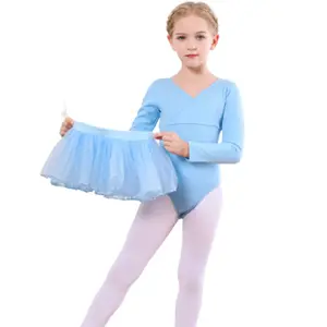 2022 girls long sleeve ballet dance dress Sexy Lace Ballet Tutu Costume Pink Kids Skirt
