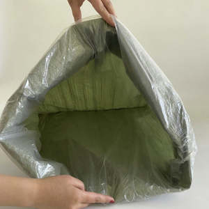 Saco Verde de Material Reciclado PP 50Kg, Saco de Embalagem Vazio de 25 Lbs para Areia de Construção com Forro de <span class=keywords><strong>PE</strong></span> e Impressão em Gravura - Product Image 3