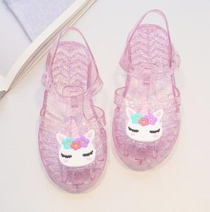 Heap-<span class=keywords><strong>Sandalias</strong></span> planas antideslizantes para niños, zapatos ahuecados para jardín y playa, venta al por mayor - Product Image 6