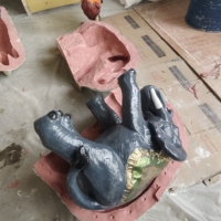 Moules en silicone en forme d'animaux pour usage domestique, pour la fabrication de figurines en plâtre, béton ou résine pour chiens