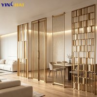Cloison de séparation en acier inoxydable moderne et luxueuse sur mesure pour la décoration intérieure et des espaces commerciaux