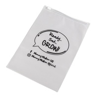 Sacs de t-shirt imperméables en PVC PE imprimés avec logo personnalisé emballage de bijoux polyvalent à fermeture éclair vêtements givrés transparents