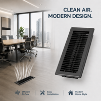 Nouvelle grille de ventilation rectangulaire noire 4*10 pour climatisation, vente en gros