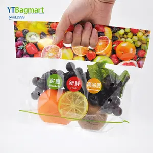 Food Grade Zipper Frozen Laminated Plastic Bag For Fruit And Vegetable