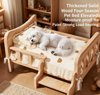 Lit pour chat en bois massif, maison pour chat, universel quatre saisons, petit/moyen, canapé-lit pour animaux de compagnie Teddy Bear, amovible et lavable