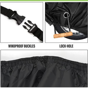 लॉक-होल के साथ सार्वभौमिक वाटरप्रूफ मोटरसाइकिल कवर और सुरक्षा भंडारण बैग पूर्ण कवरेज मोटर बाइक कार सहायक - Product Image 3