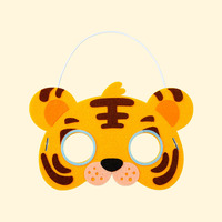 Masque d'animal en feutre de haute qualité avec bandes élastiques pour enfants
