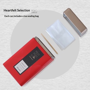 Barattoli Quadrati <span class=keywords><strong>in</strong></span> <span class=keywords><strong>Latta</strong></span> con Tappo a Vite Ermetico per Confezionamento Tè Nero/Verde, Caramelle e Alimenti - Product Image 3