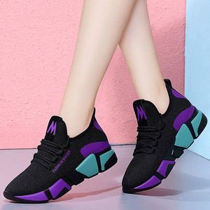 Zapatos de Moda para <span class=keywords><strong>Mujer</strong></span>, Nuevos Zapatos de Tela Estilo Pekín, Cómodos, Ligeros, con Cordones, Deportivos, de Malla - Product Image 2