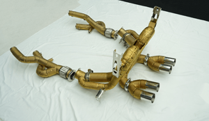 Sistema de Escape Completo de Acero Inoxidable con Válvulas para Lamborghini Revuelto 2024+ 6.5L V12 L545 LB744, Protector Térmico Dorado, Catback Header - Product Image 6