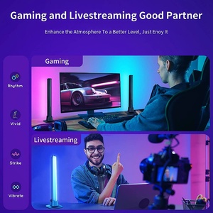 2 Thanh Đèn Led Thông Minh Đèn Chơi Game Đổi Màu RGB Với Ứng Dụng Đồng Bộ Âm Nhạc Điều Khiển <span class=keywords><strong>Google</strong></span> Assistant Alex Để Trang Trí Phòng - Product Image 2