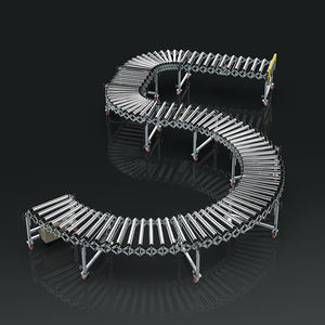 Motorlu genişletilebilir yuvarlak bant konveyör rulo konveyörler depo için işçilik maliyetinden tasarruf edin - Product Image 2