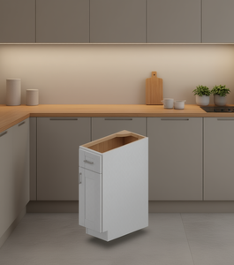 Mobile Base Bianco Shaker Sunique Sydney, Larghezza 12 Pollici, Altezza 34-1/2 Pollici, Profondità 24 Pollici, con 1 Cassetto, Design Moderno per Cucina - Product Image 2