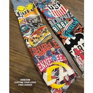 Pantalones de Hombre 2026 de Cintura Alta, Estilo Lavado, Jeans Anchos Extra Grandes con Estampado de Animales de Dibujos Animados, Inspirados en el Estilo Urbano Y2K, Hip-hop y Música Rock - Product Image 3