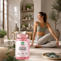 Gommes à la créatine à douceur modérée pour femmes adultes, faible teneur en sucre, optionnelle, pratique, pour une consommation quotidienne régulière sur le long terme