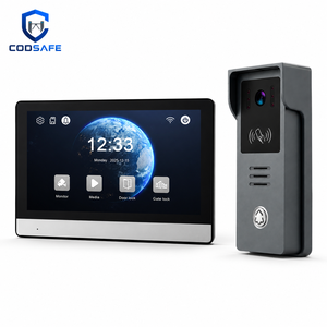 Système <span class=keywords><strong>de</strong></span> contrôle d'accès par interphone vidéo IPS 7 pouces avec vision nocturne, déverrouillage par carte IC/NFC et application, <span class=keywords><strong>station</strong></span> extérieure étanche IP65 - Product Image 1